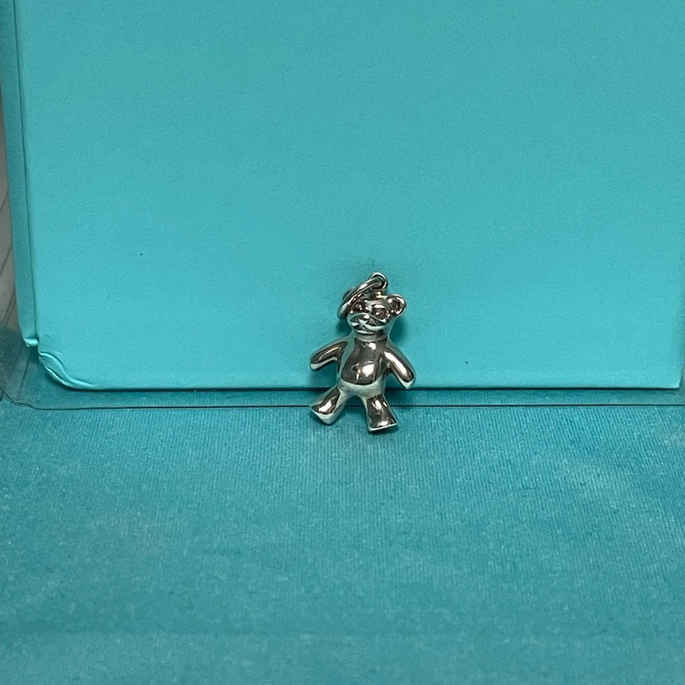 Authentic Tiffany & Co. Teddy Bear Sterling Silver Charm